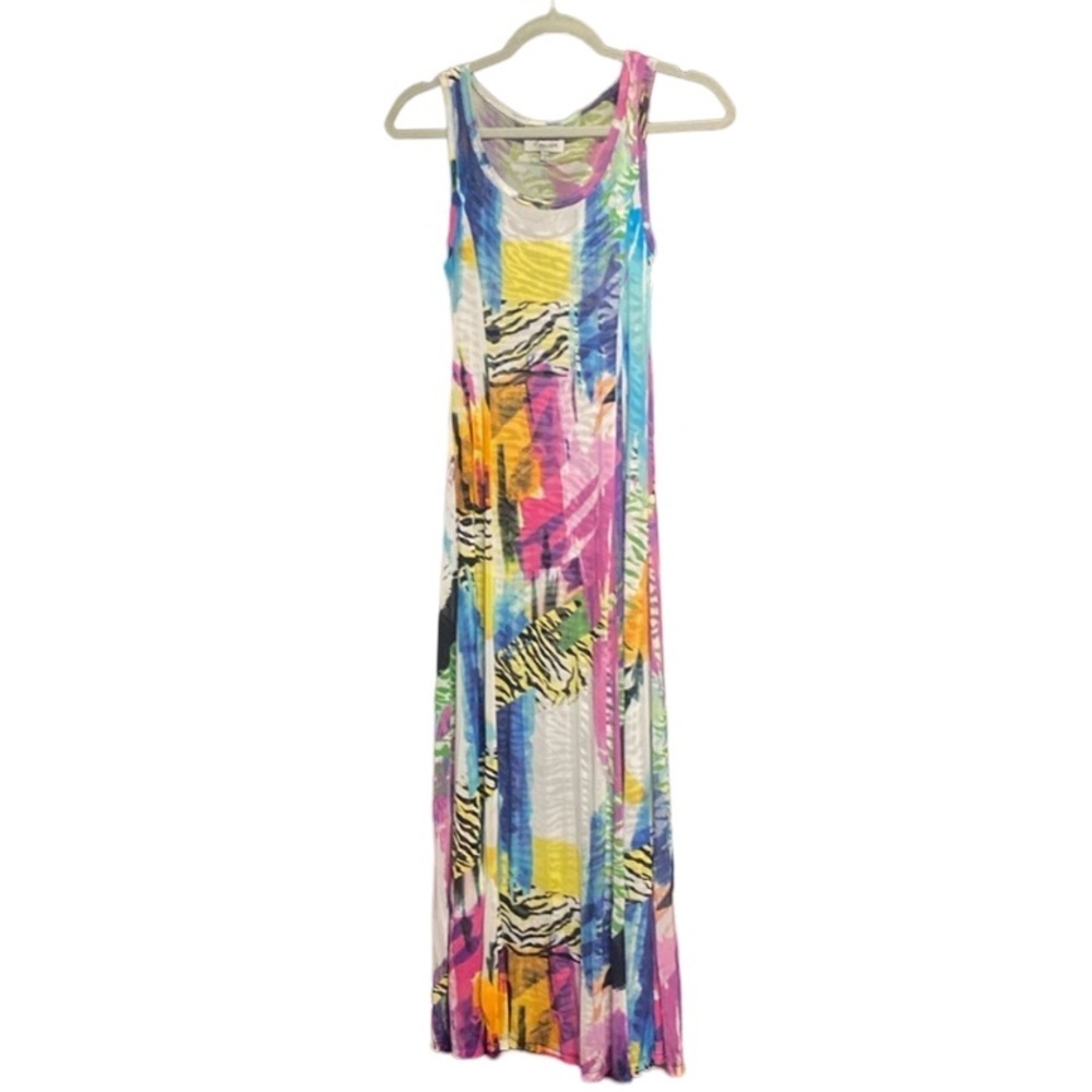 Lynn Ritchie Silver mesh maxi dress size xsmall